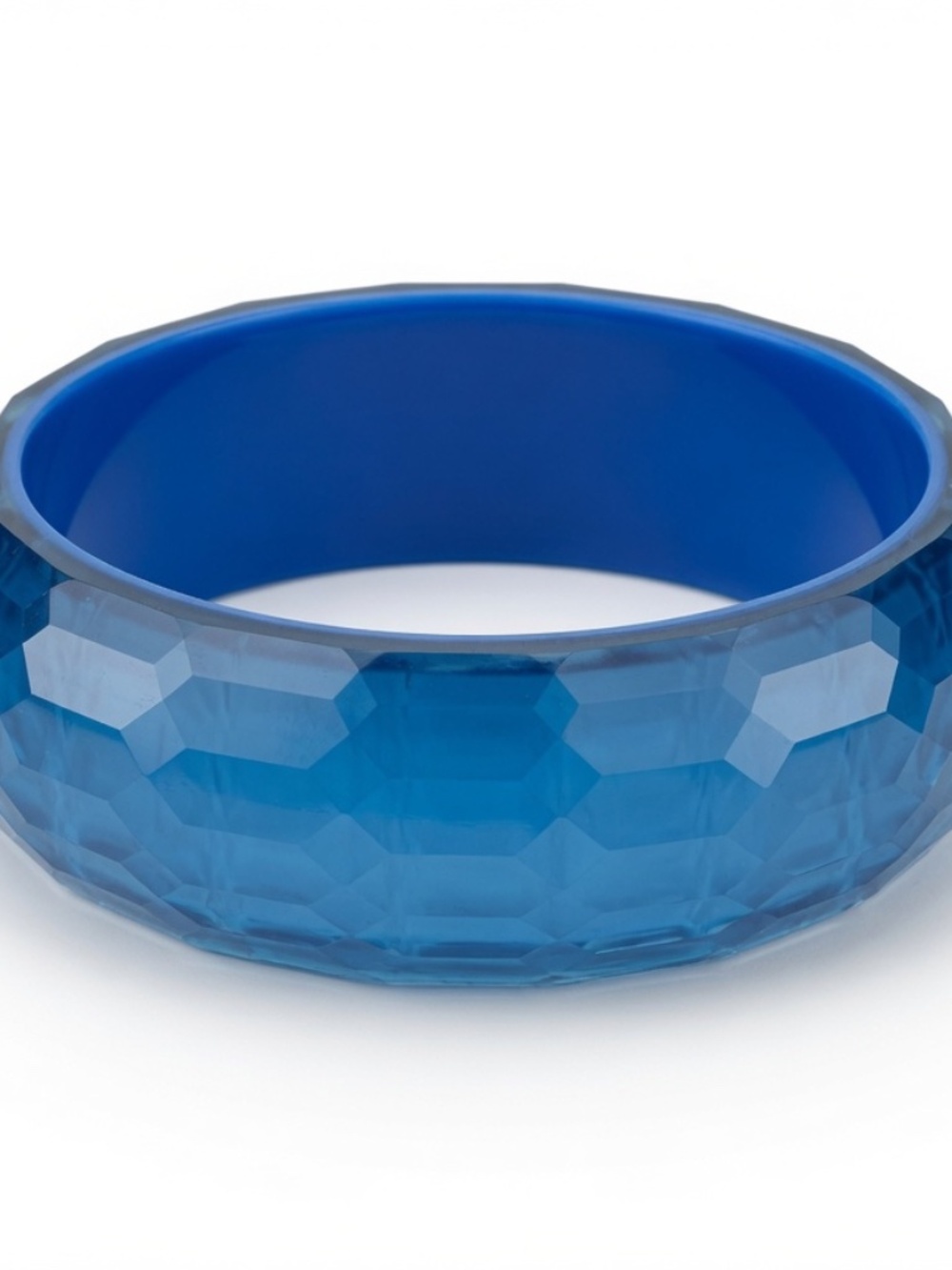 Faceted Resin Statement Bangle – 68mm